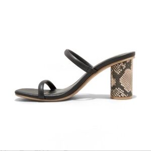 Target A New Day Black Snakeskin Sandals Strap Heels